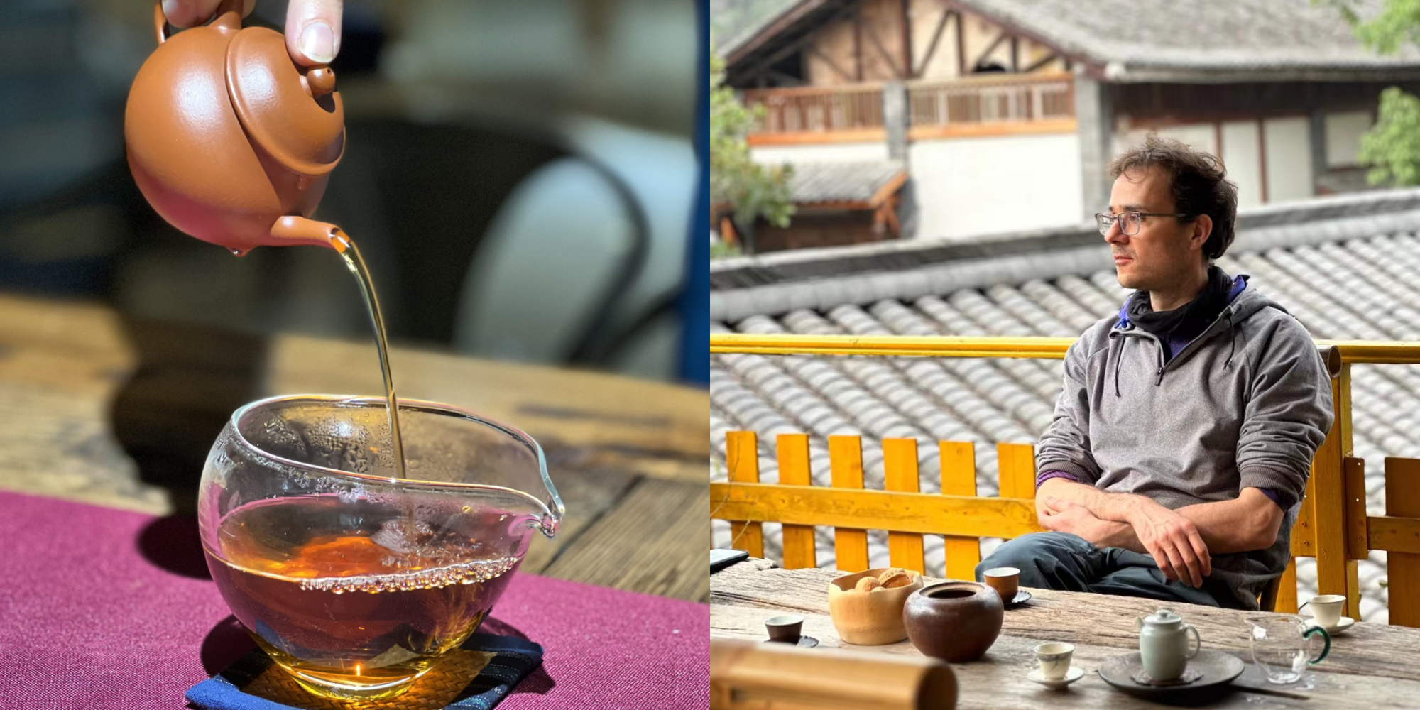 Behind the scenes gently comforting tea