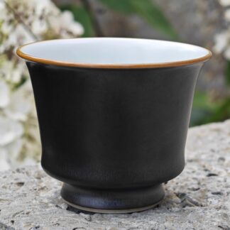 Big Black Glaze Porcelain Cup #1